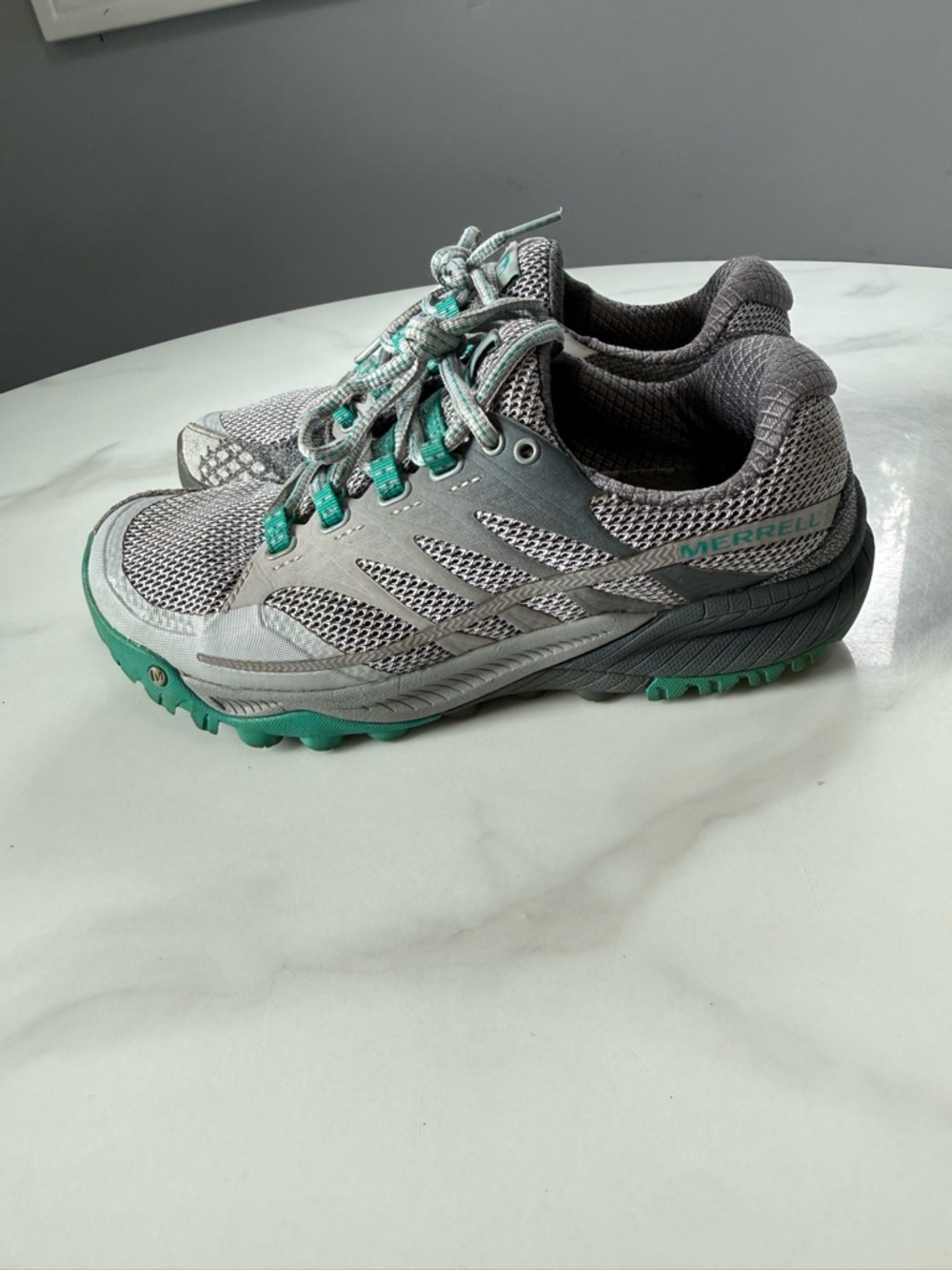 Merrell Gray & Teal Outdoor Trail Sneakers - Picture 9 of 12
